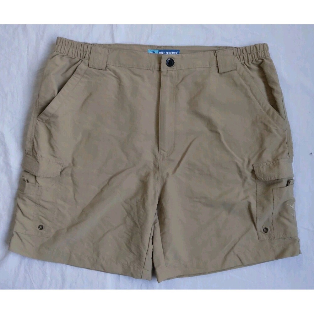 Reel Legends Shorts Cargo Tan Outdoor Fishing Hiking Utility Men's XL
